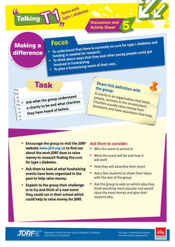 Discussion & Activity Sheet 5- Making a difference