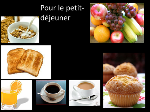 Year 9 French - Food, breakfast, lunch and dinner