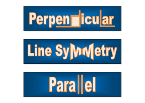 Labels for parallel, perpendicular and symmetry