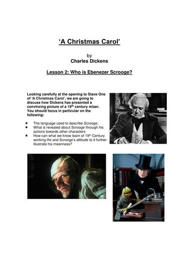 A Christmas Carol: Introduction to Ebenezer Scrooge and key contextual information by saragh-uk ...
