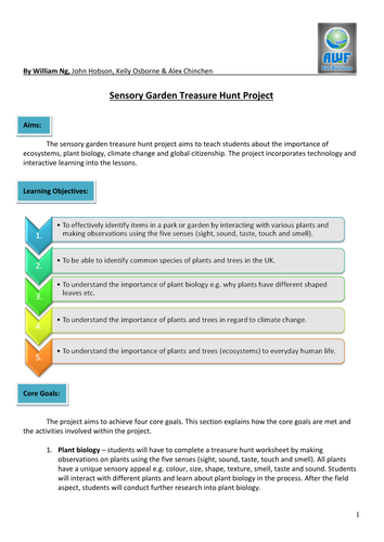 AWF's Sensory Garden Treasure Hunt