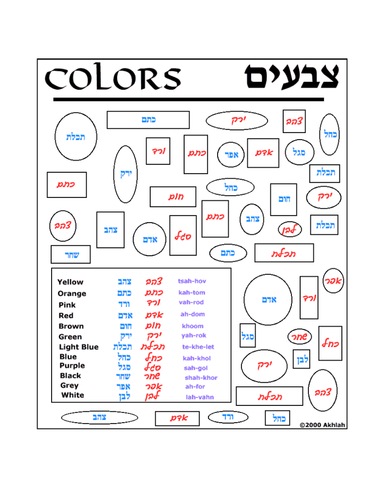 Colours Worksheet