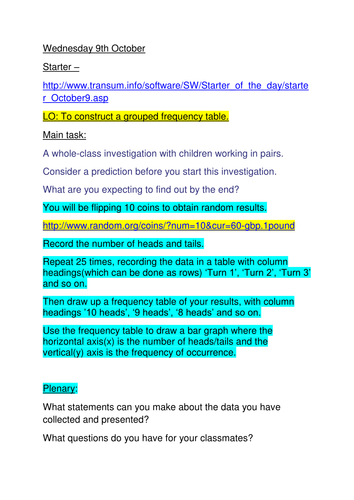To construct a grouped frequency table.