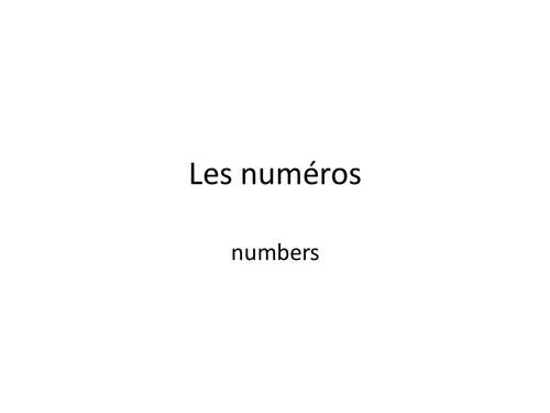 French numbers 1 to 20 animated