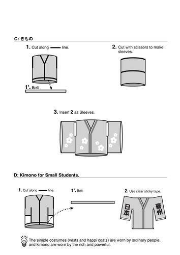 Making kimono with plastic bags