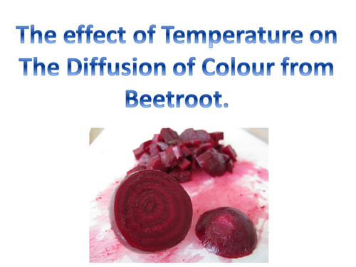 Effect of temperature on the Diffusion of dye from