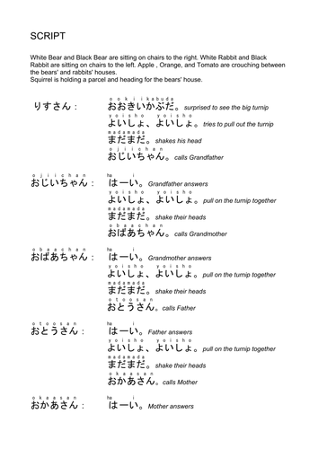 Japanese Skit - The Rabbit's Gift