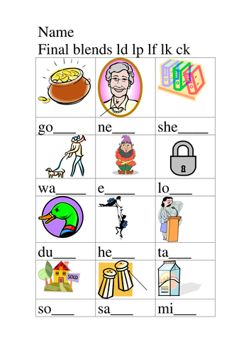 for kindergarten blends worksheet s annhatton End sound  by Teaching Resources phonemes