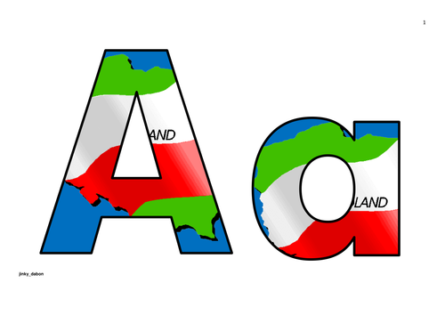 Poland Map and Flag Themed Alphabet and Numbers