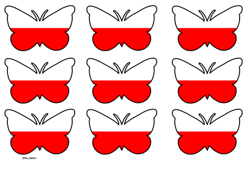 Butterfly Themed Poland Flag