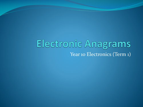 electronic anagrams