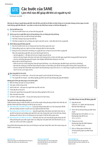 SANE Steps: How to help - Vietnamese