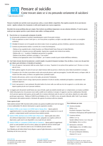 Thinking of suicide - Finding help - Italian