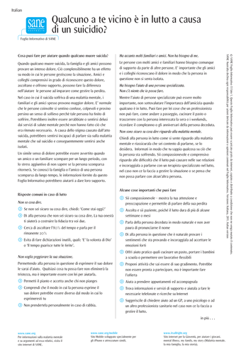 Has someone close to you died by suicide?(Italian)