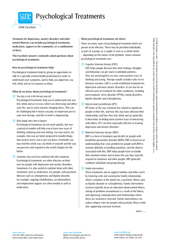 Psychological Treatments