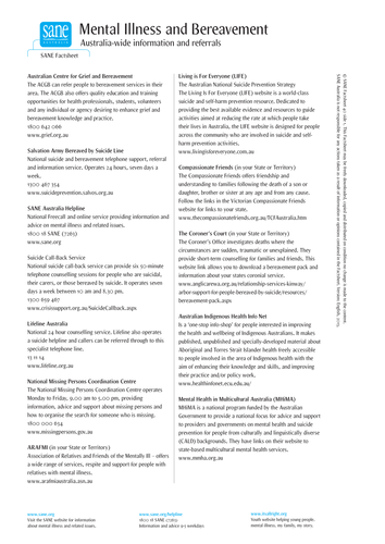 Mental Illness and Bereavement