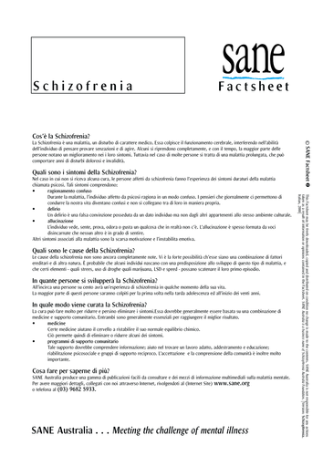Schizophrenia - Italian Translation