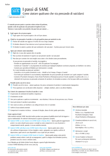 SANE Steps: How to help - Italian