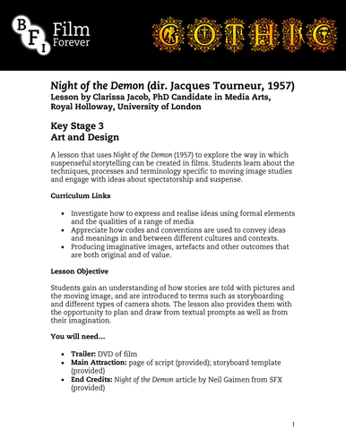 Night of the Demon - KS3 Art