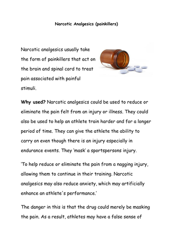 GCSE drugs lesson Edexcel exam board