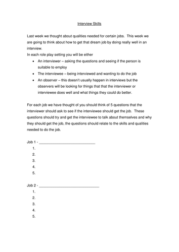 Interview Skills