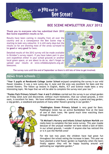 Bee Scene Newsletter - July 2012