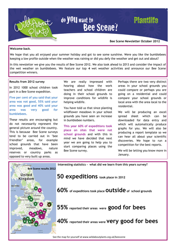 Bee Scene Newsletter - October 2012