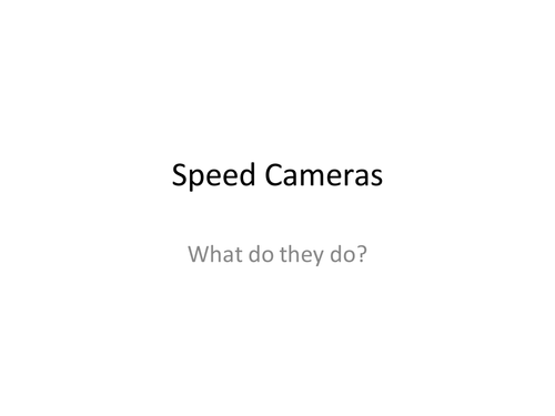 How Speed Cameras Work - short presentation