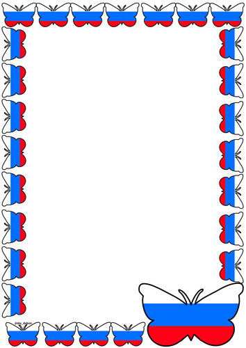 Russian Flag Themed Lined paper and Pageborders