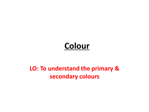 Colour Theory for Year 7