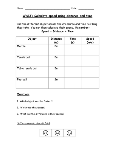 Distance, speed and time calculation | Teaching Resources