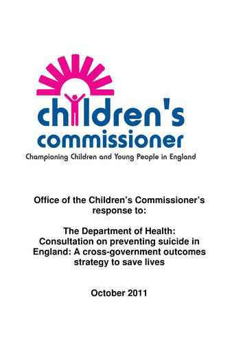 OCC Response - Suicide Prevention Consultation
