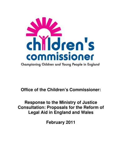 Response to Legal Aid Reforms