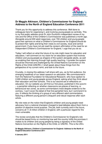 Address to North of England Education Conference