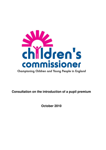 Consultation on the introduction of pupil premium