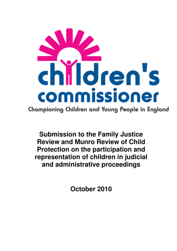 Submission to Munro Review of Child Protection