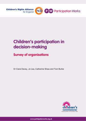 Children's Decision Making; Organisation Survey