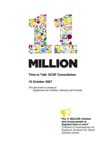 Time to Talk: DCSF Consultation