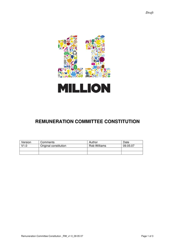 Remuneration Committee Constitution