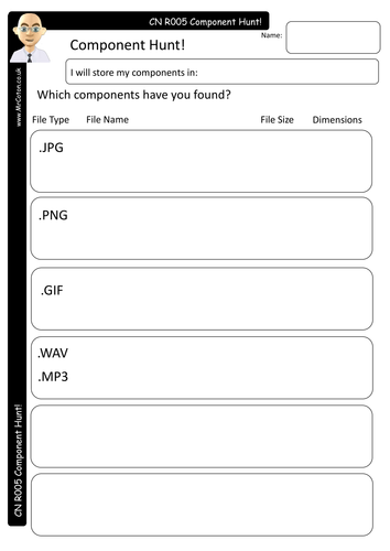 Sourcing Components Worksheet