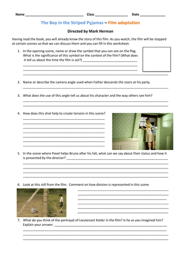 Ks3the Boy In The Striped Pyjamas Full Scheme P2 Teaching Resources