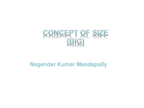 Teaching concept of size