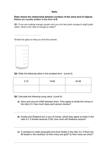 Ratio and Scales L5-7