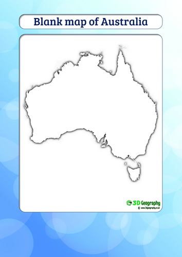 Blank map of Australia