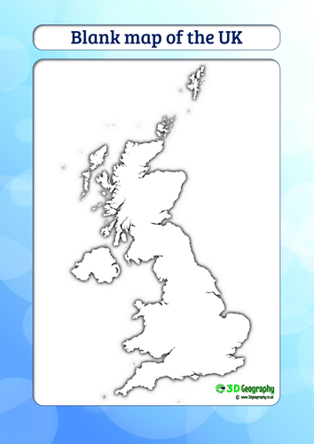 A blank map of the UK