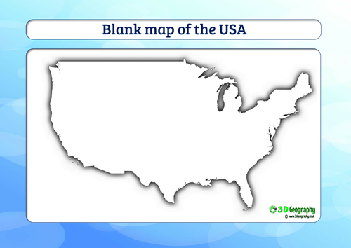 Blank map of the USA