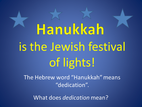 Hanukkah - PowerPoint and partner activity
