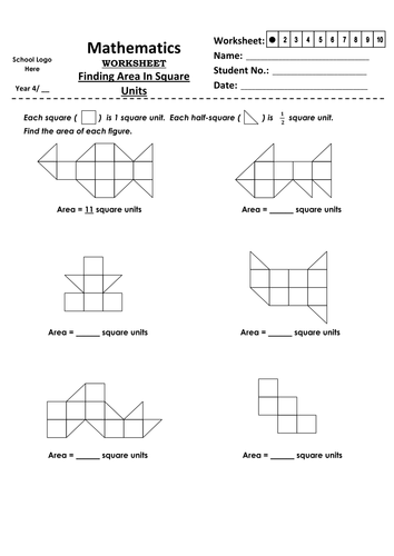 Year 4-Finding area in square units