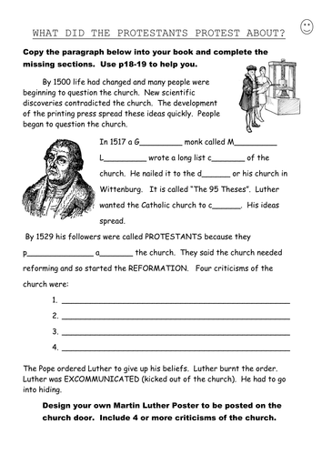 The Protestant Reformation Worksheet Answers - Worksheet List