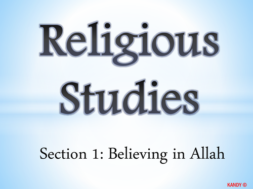 Section 1- Religious Upbringing (R.E)